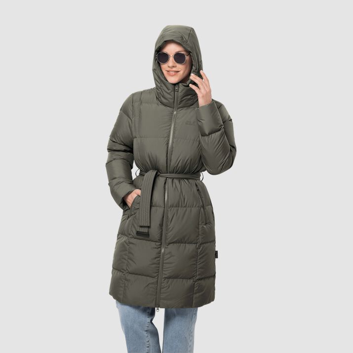 Abrigos Pluma Jack Wolfskin Frozen Lake Mujer Verdes Oscuro Mexico-9116785